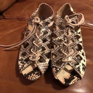 Mia Snakeskin Sandals